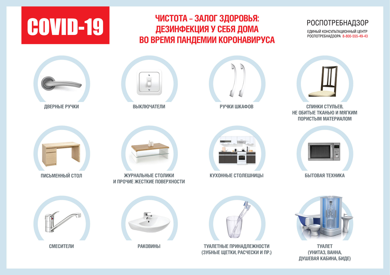 Чистота — залог здоровья: дезинфекция у себя дома во время пандемии коронавируса